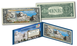 Mount Rushmore National Memorial Moument Legal Tender U.S. $1 ONE-DOLLAR Bill - £9.57 GBP