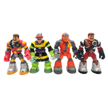 Lot 4 Fisher Price Rescue Heroes Billy Blaze Perry Chute Bob Sled Firefighter - £15.56 GBP