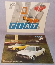 Fiat 850 Sport Spider Coupe Sedan Fiat 124 Auto Color Sale Brochures ca 1970 B - £15.80 GBP