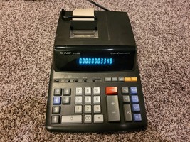 Sharp EL-2196BL Electronic Calculator 12 Digit 2 Color Printer Black - £39.96 GBP