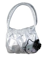 Hello Kitty Silver Mini Bubble Bag Black Sequin Bow - £12.56 GBP