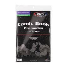 1 pack of 50 BCW 7 ⅛" x 10 ½" Premade Resealable Silver Comic Book Bags ... - $24.00