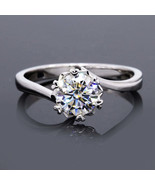 GRA Certified Twisted Bypass Round Cut 0.3 /0.5/ 1 / 2ct Moissanite S925... - $45.00+