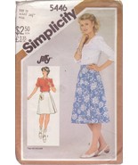 SIMPLICITY 5446 SIZE 12 PATTERN MISSES' REVERSIBLE WRAP SKIRT - £2.41 GBP