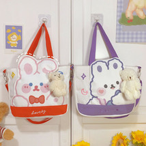 Kawaii Crossbody Bags For Girls Bear Lambswool Large  Bag Japanese Style... - £24.03 GBP