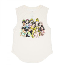 Disney Princesses Group Photo Juniors Tank Top White - $24.98