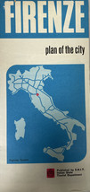 Vtg 1973 Firenze/Florence Plan of the City Italian State Tourist Department Map - £9.17 GBP