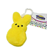 Yellow Peeps Bunny 4 in Plush Clip On Backpack Purse Keychain Rabbit Eas... - £7.93 GBP