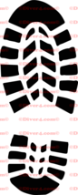 Boot Print to Cover Dent Car Window Bumper Sticker Decal USA Made - £5.37 GBP+