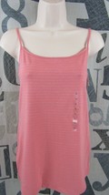 New w/ Tags Ann Taylor Loft Women Large Cami Top Dusty Rose w/ Silver Stripe $27 - £14.22 GBP