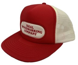 Vintage Ideal Woodworking Company Hat Cap Snap Back Mesh Trucker Patch Logo Mens - £14.11 GBP