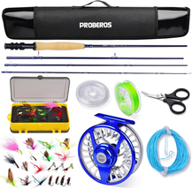 Fly Fishing Rod &amp; Reel Combo 9&#39; 5/6wt | 4-Piece Carbon Fly Rod Kit with ... - $216.33 CAD