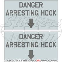 DANGER ARRESTING HOOK USAF US Marine Aéronef LowVis 100mm Vinyle Autocol... - $7.05
