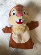 Vintage 1993 Disney’s Mattel Chip and Dale &quot;Dale&quot; Plush Hand Puppet 10&quot; Red Nose - £14.57 GBP