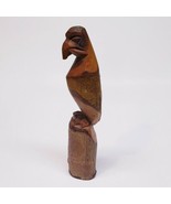American Folk Art Hand Carved Eagle Perched On Stump - 10&quot; Tall - £31.10 GBP