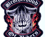 Brotherhood Of Bikers Iron On Sew On Embroidered Back Patch 10 1/2&quot; x 11... - $24.49