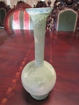 BOHEMIAN FROSTED GLASS EWER VERY LIGHT GLASS GREEN PONTIL  [3*] - $123.75