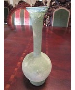 BOHEMIAN FROSTED GLASS EWER VERY LIGHT GLASS GREEN PONTIL  [3*] - $105.92