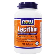 NOW Foods Lecithin 19 Grain 1200 mg., 100 Softgels - £7.06 GBP