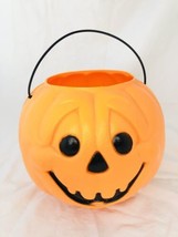 Vintage General Foam Plastics, Norfolk Halloween Pumpkin Blow Mold Pail Bucket - £11.68 GBP