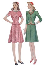 Vtg 1940s Simplicity Pattern 4597 Junior Misses Two Piece Dress Size 12 Bust 30 - £20.90 GBP