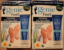 2 pack Genie Feet Exfoliating Foot Peel Cream  4 oz - £19.63 GBP