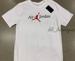 NWT Nike CZ1767-100 Men Air Jordan Jumpman Shirt Tee Cotton White Multi ... - £19.62 GBP