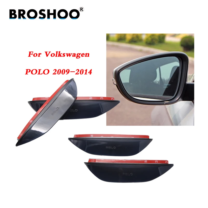 Ear view side mirror sticker rain eyebrow accessories for volkswagen polo 2009 2014 car thumb200