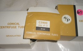Lot of 36 Conical Centrifuge Tubes 15ml Graduated C3900 Glass - Never Used - £185.39 GBP