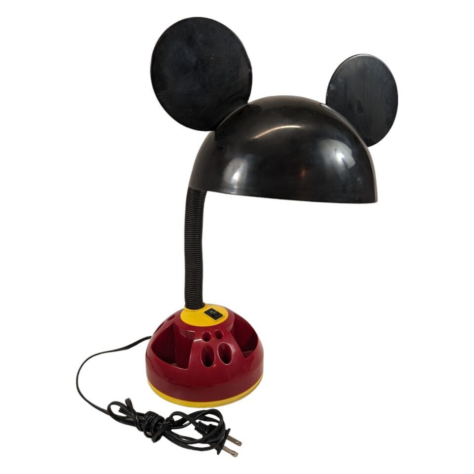 Mickey Mouse Ears Gooseneck Kid Lamp - Desk / Work Bench with Rotating O... - $38.79
