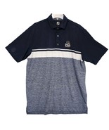 Footjoy FJ Men&#39;s L Navy Striped Polo Golf Shirt Short Sleeve PGA Champio... - $27.09