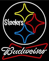 NFL Budweiser Bowtie Pittsburgh Steelers Neon Sign - £560.48 GBP