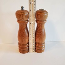 Vintage wooden salt shaker & pepper grinder, Cook's Club, made in Taiwan image 5