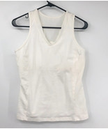 Racerback Tank Top Womens M (8/10) Used White Casual - $11.88