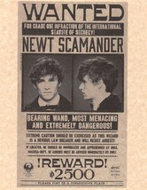 Harry Potter Daily Prophet Wanted Poster Newt Scamander Beasts Prop/Replica - £1.65 GBP