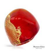 MURANO GLASS Made in Italy Brand New Cocktail Ring in 24K Two tone Muran... - €27,79 EUR