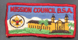 VTG Boy Scouts BSA Mission Council CA Insignia Strip Patch 3.75&quot; x 2&quot; Ca... - £11.18 GBP