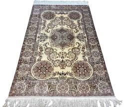 Handmade vintage Turkish Kayseri silk rug 4.3' x 6.7' (132cm x 205cm) 1970s - $6,110.00