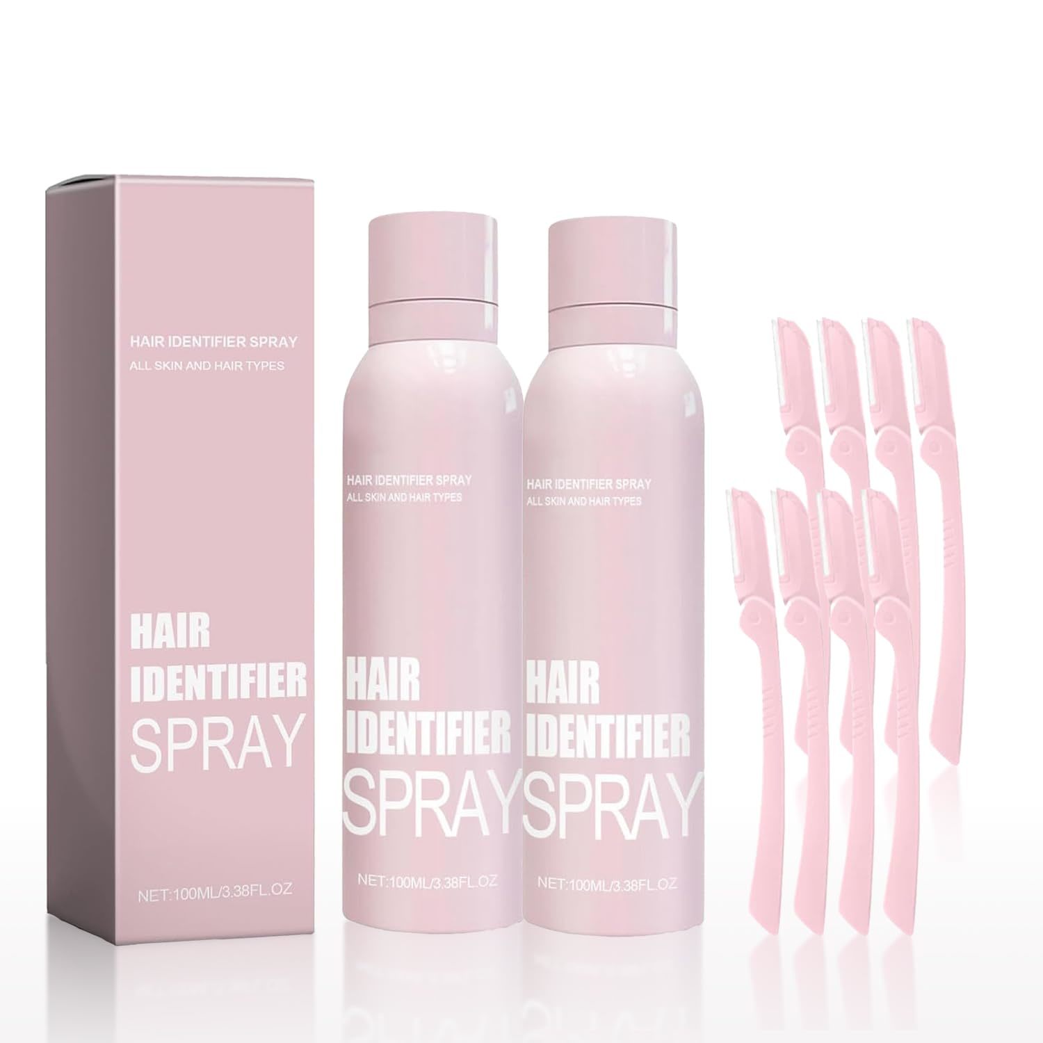 2Pcs Hair Identifier Spray For Face Shaving, Skin Body Hair, Spray Plus ... - $41.99
