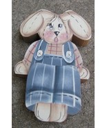 709BRB-Boy Blue Rabbit Shelf Sitter Wood Hand Painted  - £3.11 GBP