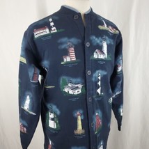 Art Unlimited Lighthouses Button Cardigan Sweatshirt Jacket Women&#39;s Size... - £37.06 GBP