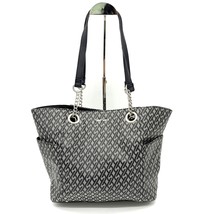 Nine West Tote Bag Black Dream Chain Handles PVC Travel School Minimalis... - $22.49