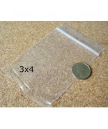 60 3&quot;x4&quot; x 2 mil Clear ZIPPER Poly BAGS reclosable PLASTIC Zipper Lock S... - $17.33