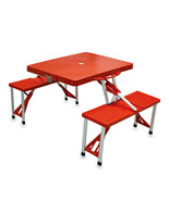 Folding Picnic Table w/ Seats - Red - £113.46 GBP