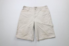 Vintage 90s Guess Jeans Mens 36 Distressed Spell Out Baggy Denim Shorts Beige - £47.44 GBP
