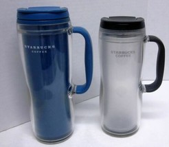 STARBUCKS COFFEE COMPANY LOT OF (2)  2008 LUCY 12-16 oz TRAVEL TUMBLERS ... - £35.41 GBP