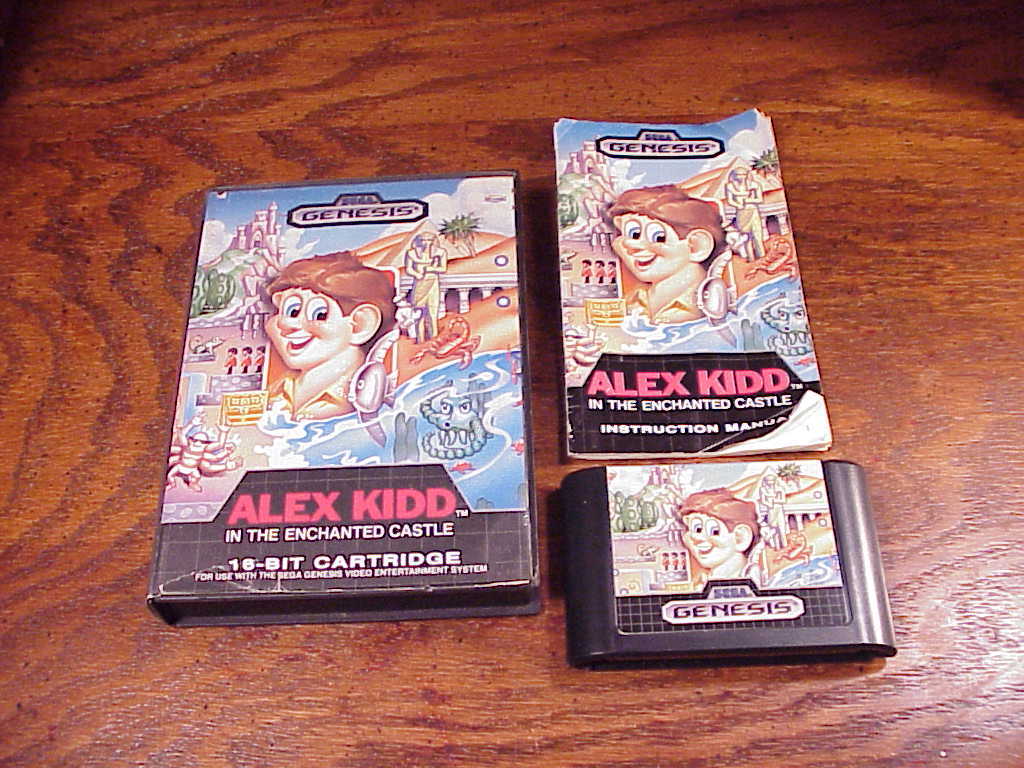 Sega Genesis Alex Kidd in the Enchanted Castle Game Cartridge, instructions case - $24.95