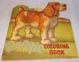 Vintage Saalfield Doggie Coloring Book 1950 unused Cocker Spaniel - $6.00