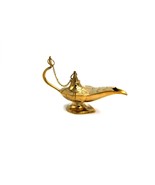 9 1/2&quot; Large Aladdin Genie Oil Lamp Brass Handmade Vintage Style Burning... - $38.61