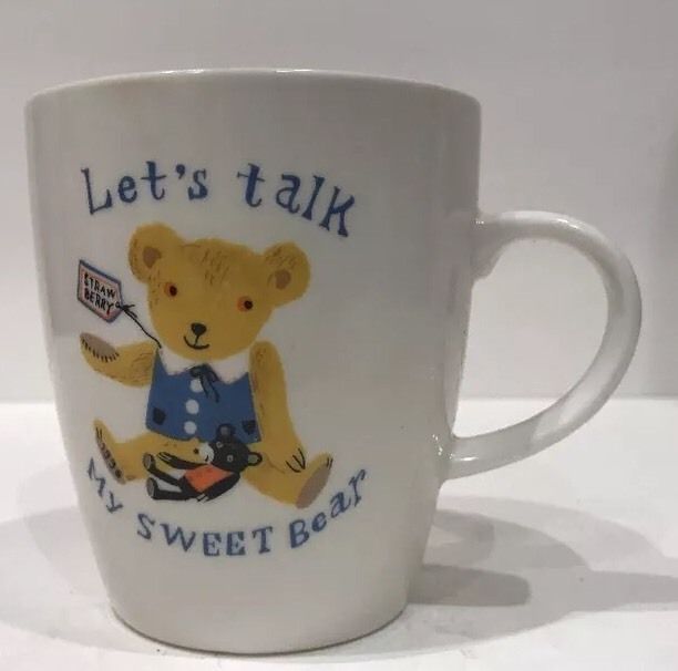 Vintage Maxim Collectible Ceramic Coffee Mug Let's Talk My Sweet Bear Tea Cup - $23.76